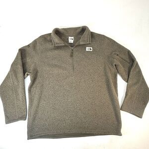 Mens The North Face Leo Gordon Lyon 1/4 Zip Jacket Green Fleece Lined Sweater XL